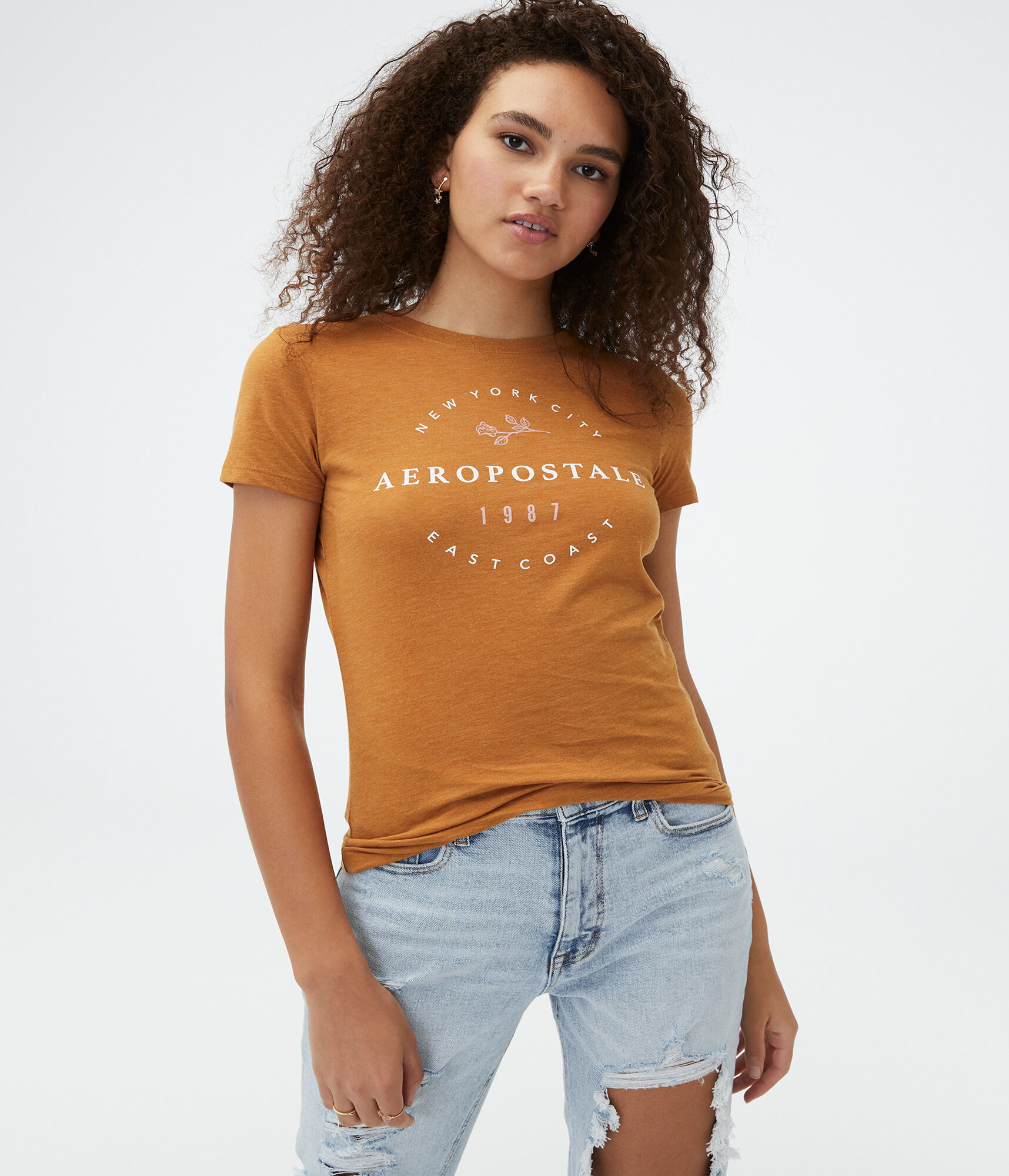 Aeropostale NYC Rose Circle Graphic Tee