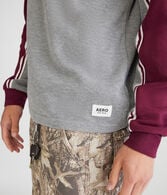 Long Sleeve Retro Colorblocked Stripe Crew Tee