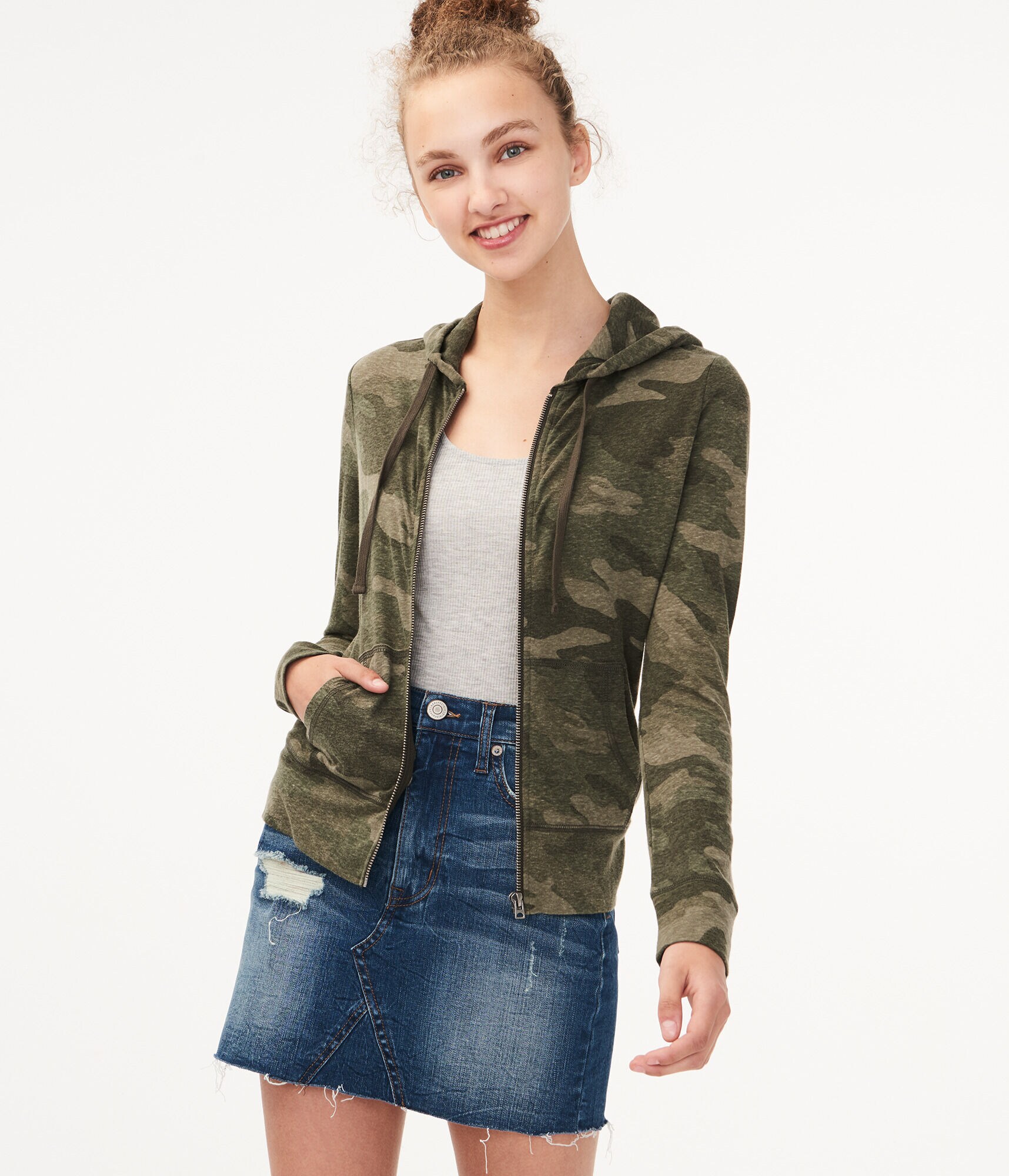 Camo Full-Zip Hoodie