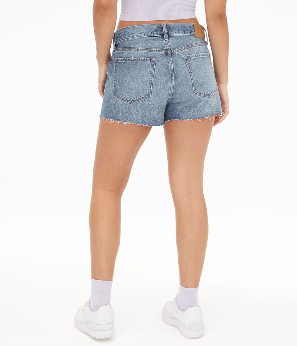 Premium Air Mid-Rise Slouchy Boyfriend Denim Shorts