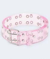 Vinyl Glitter Grommet Belt