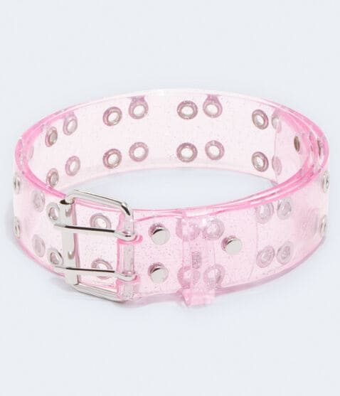 Vinyl Glitter Grommet Belt Vinyl Glitter Grommet Belt