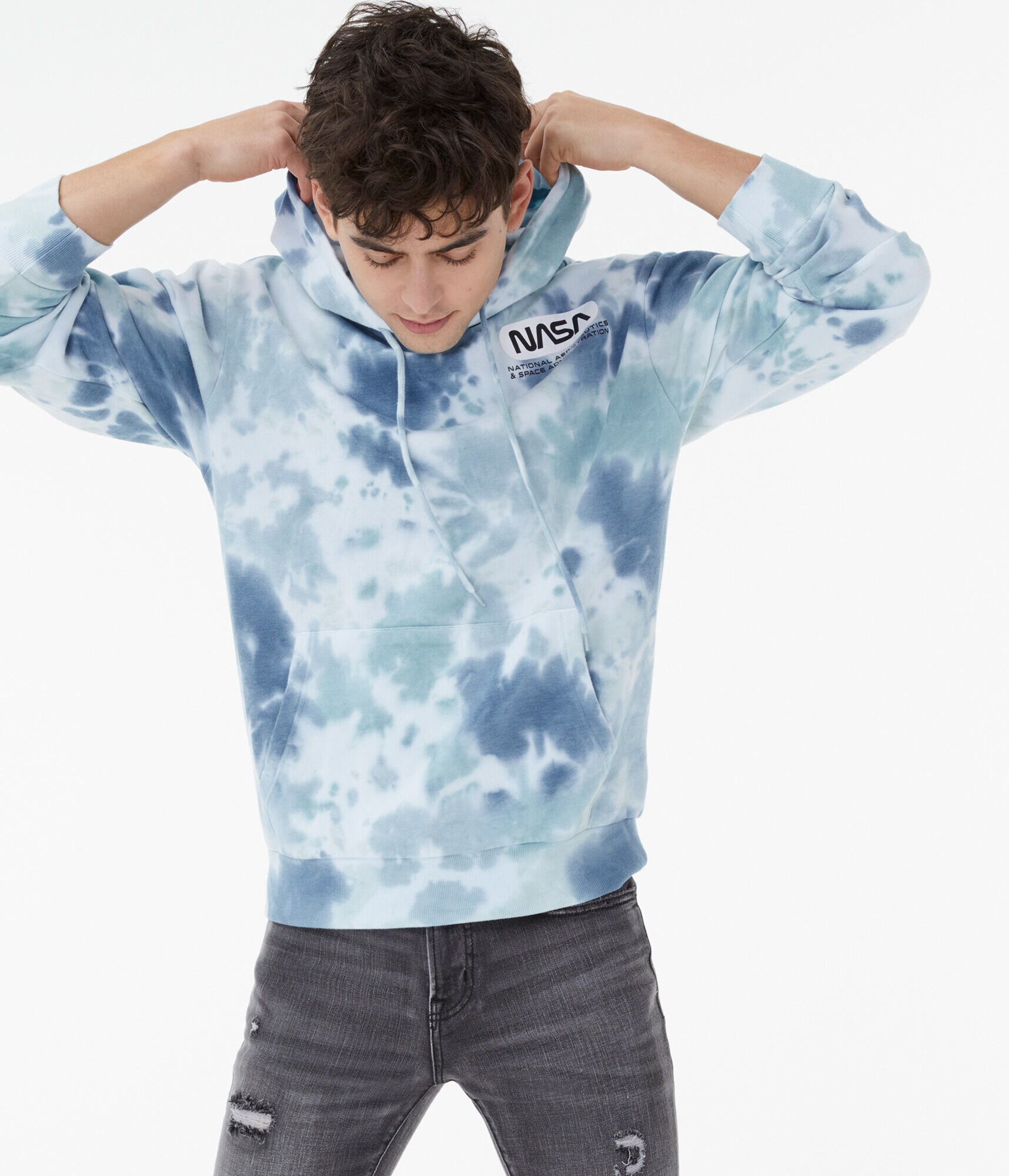 NASA Tie-Dye Pullover Hoodie