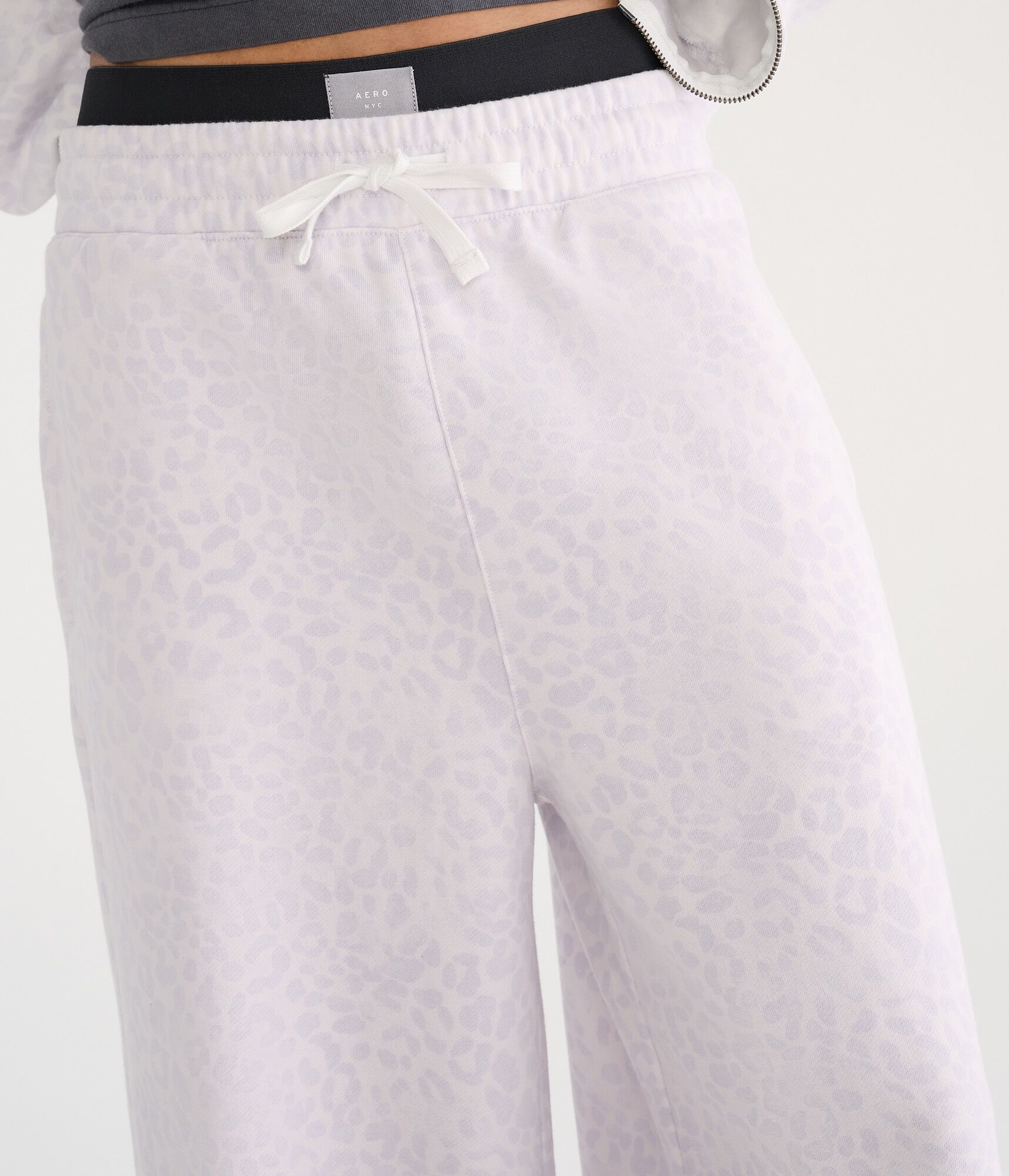 Cloud Soft Snow Leopard Print Super Baggy Sweatpants