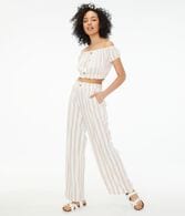 High-Rise Striped Wide-Leg Pants
