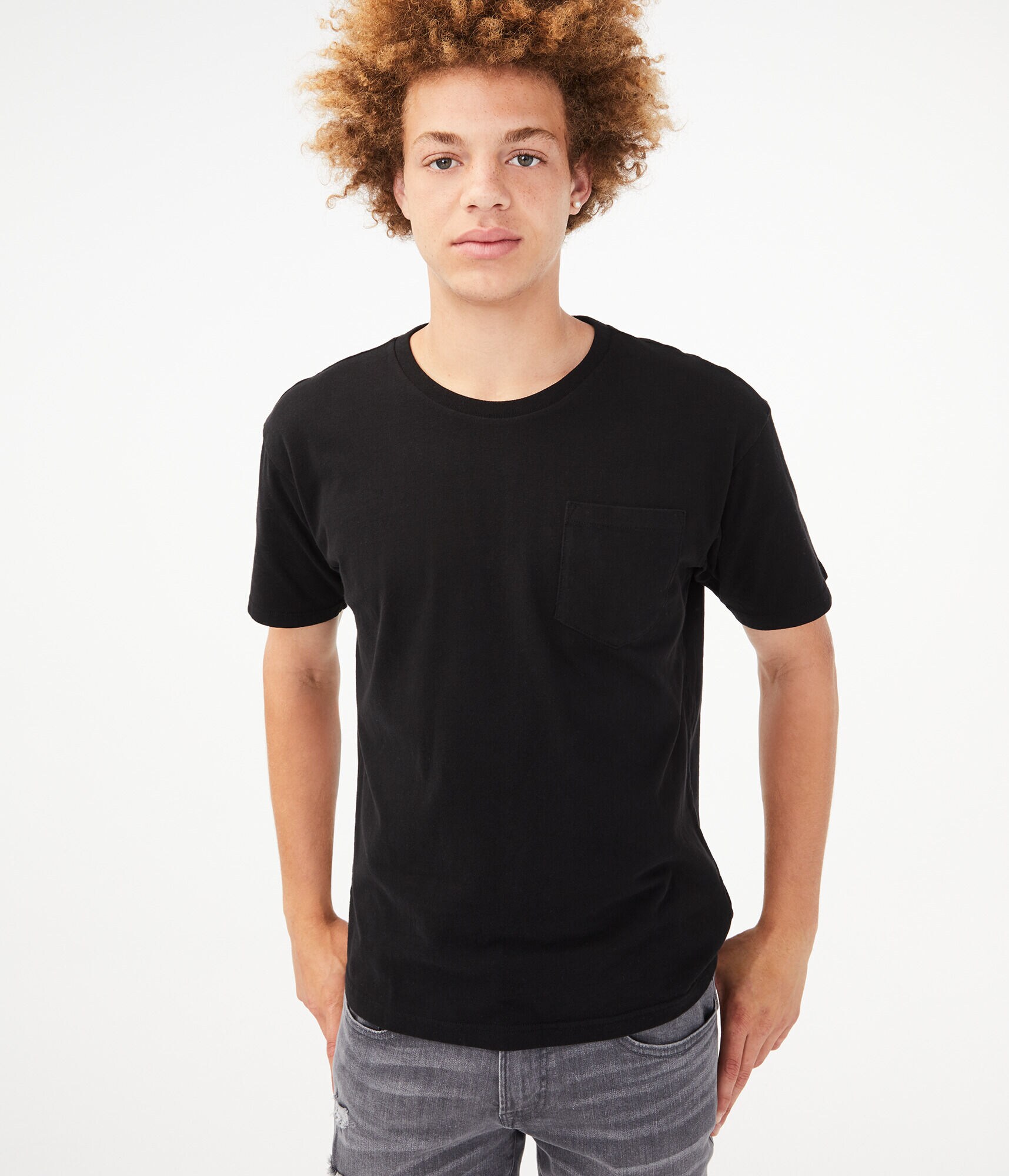 Relaxed Fit Pocket Crew Tee