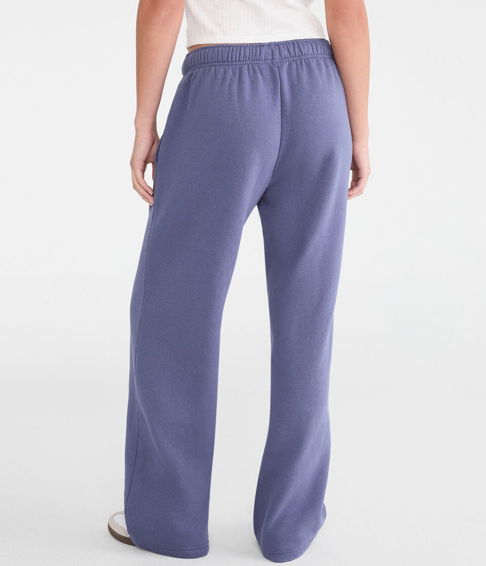 Cloud Soft Lace Heart High-Rise Straight Leg Sweatpants