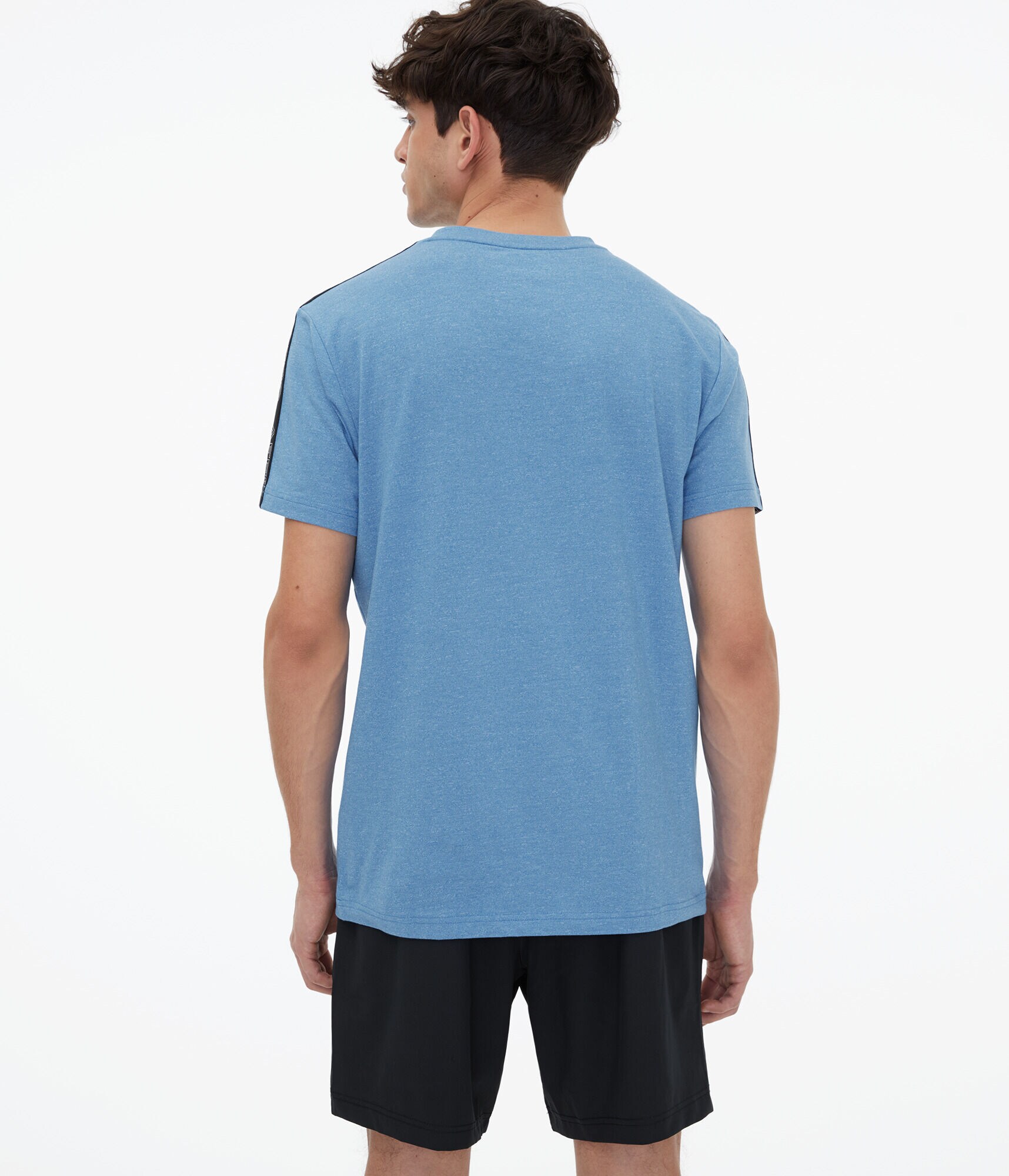 Grid Logo Sleeve Tape Stretch Graphic Tee
