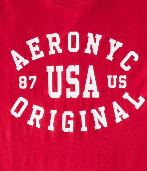 Aero NYC USA Flocked Graphic Tee