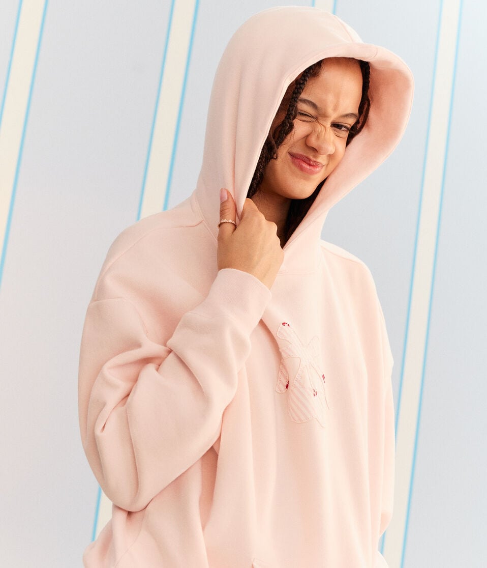 Demetra for Aero Cherry Patch Pullover Hoodie