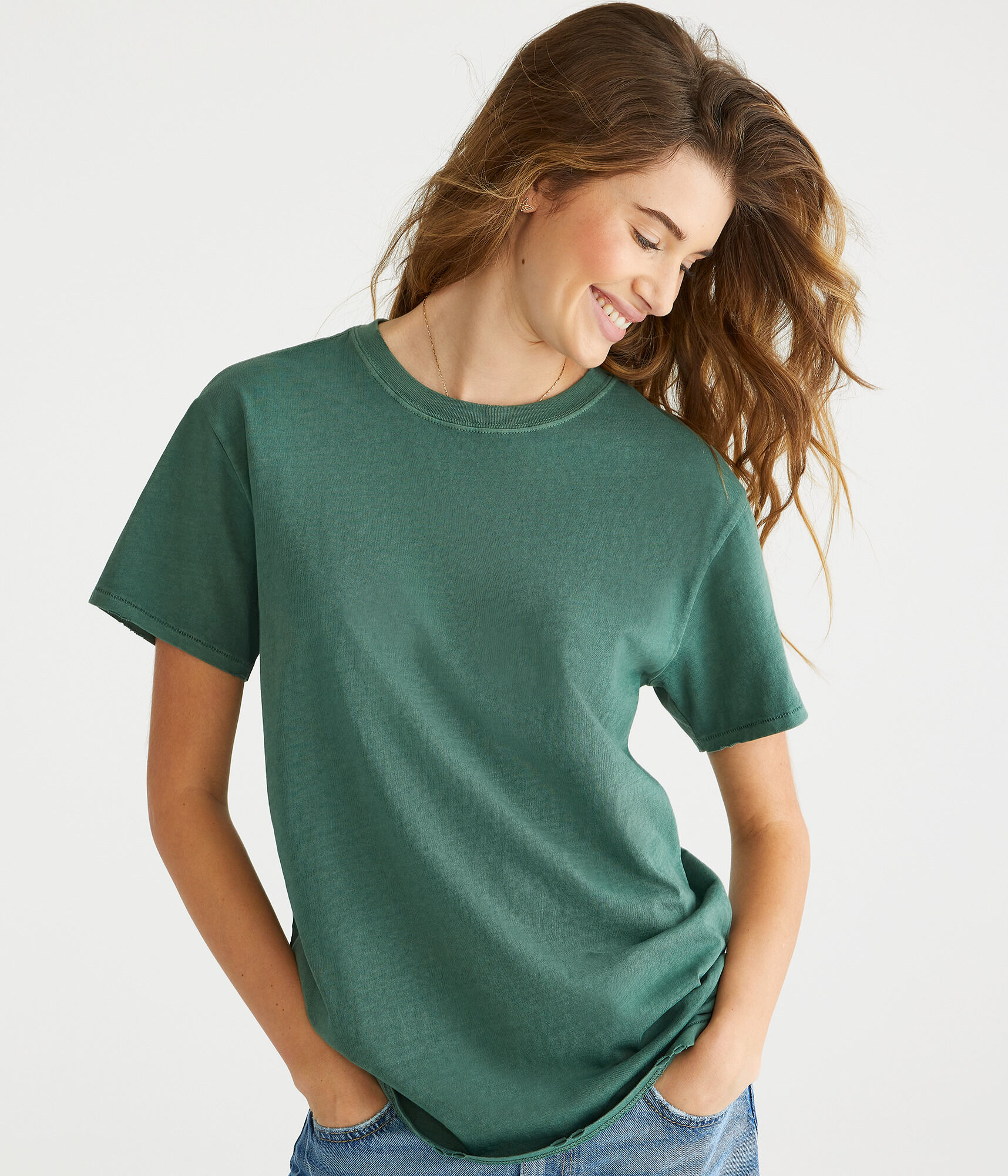 Washed Loose Fit Crew Tee