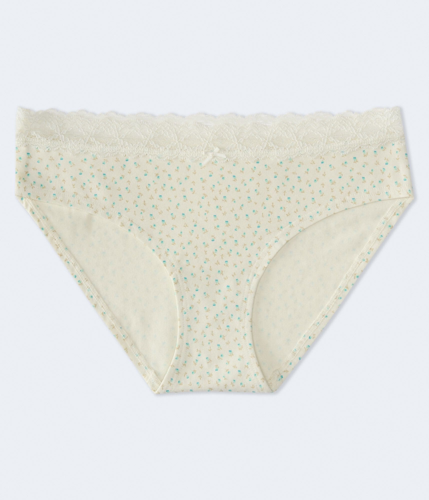 Floral Lace-Trim Hipster