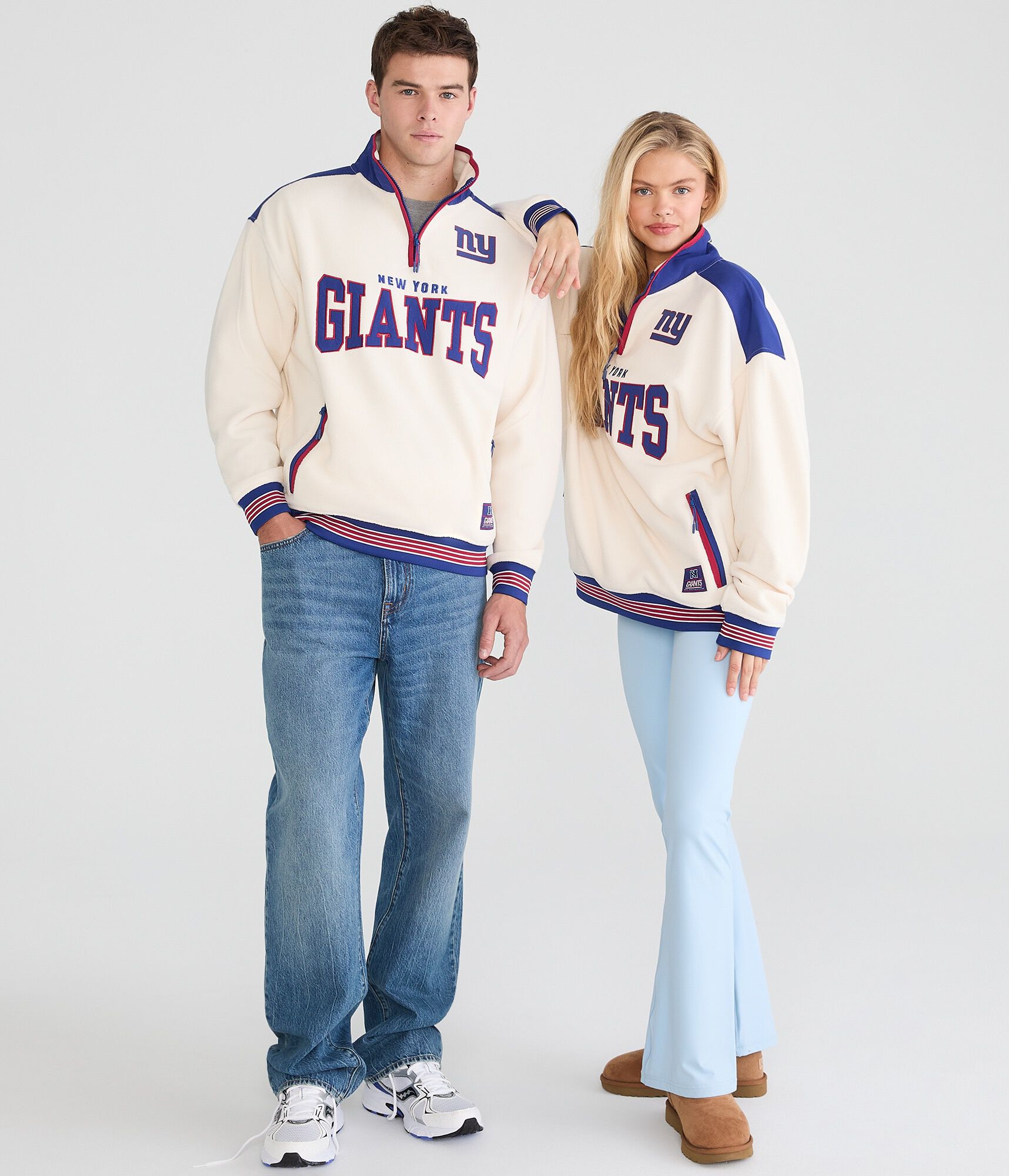 New York Giants Quarter-Zip Polyfleece Pullover