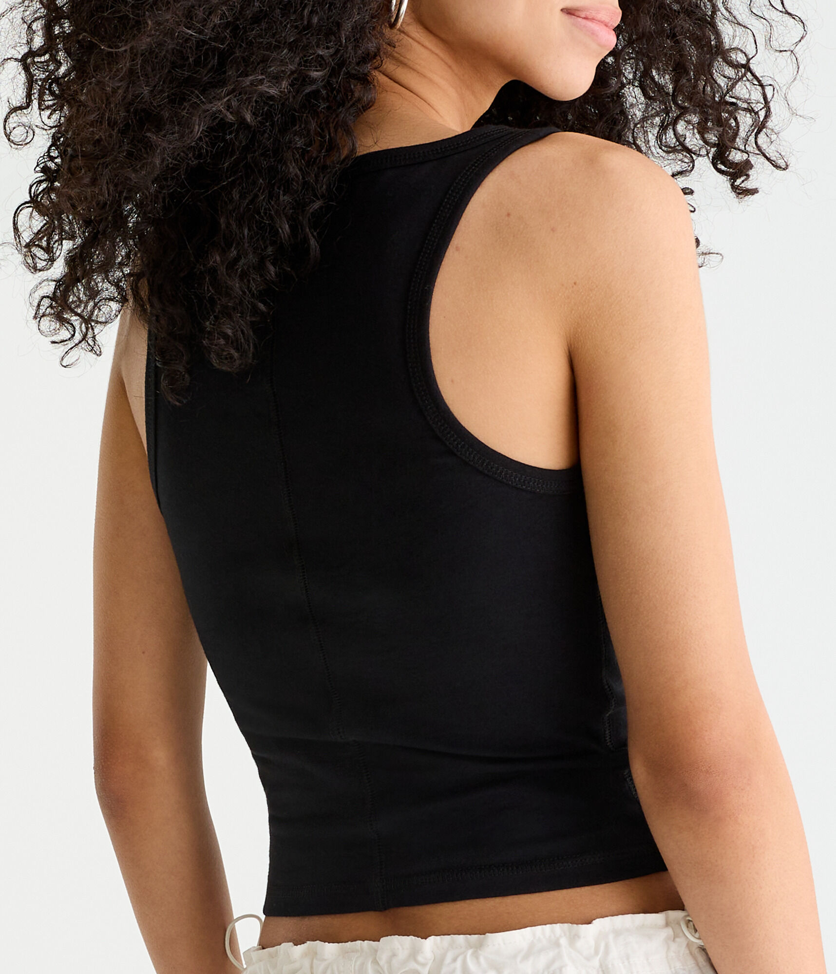 Seriously Soft Scoop-Neck Snap Henley Tank