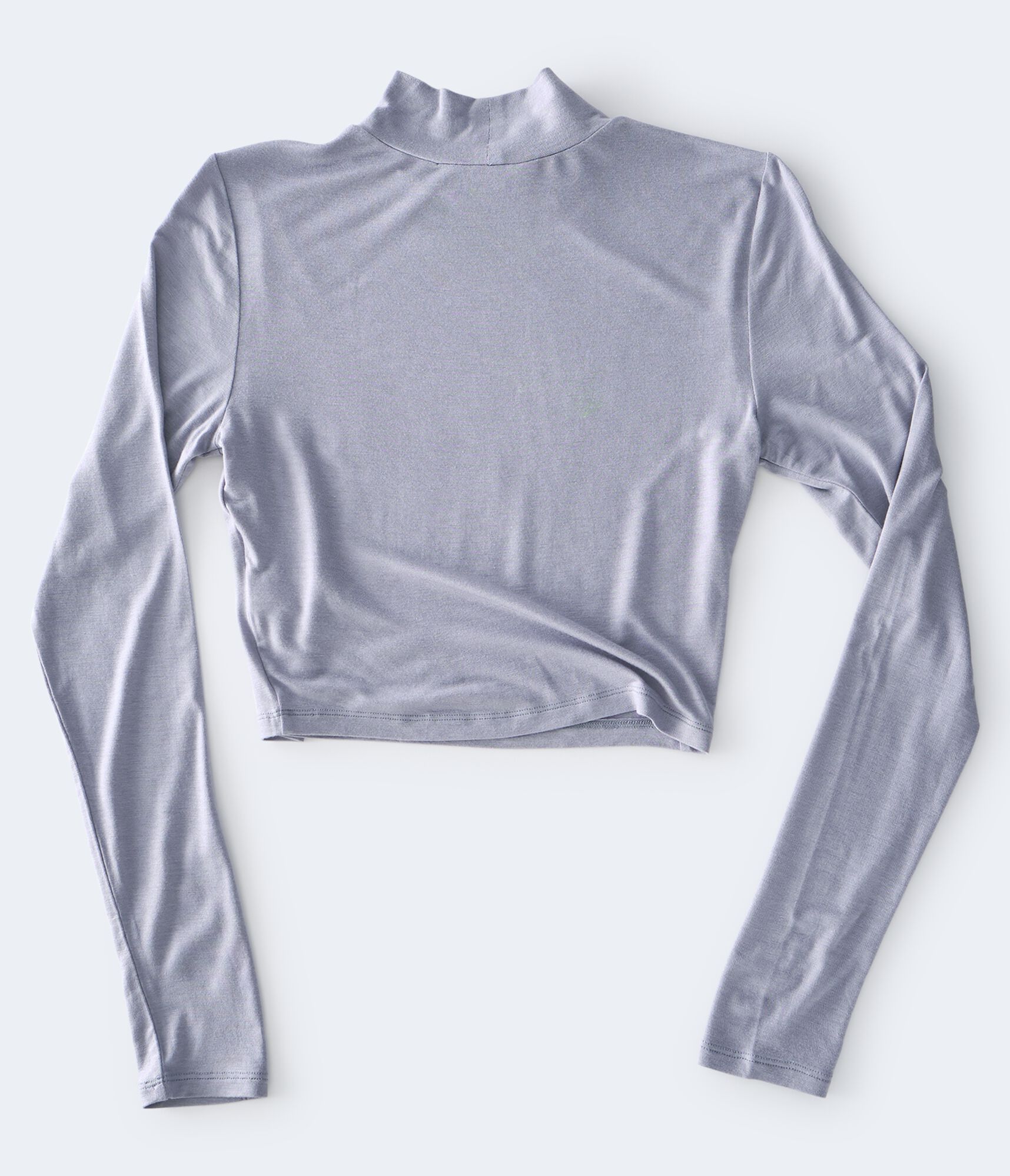 Long Sleeve Mock-Neck Crop Top