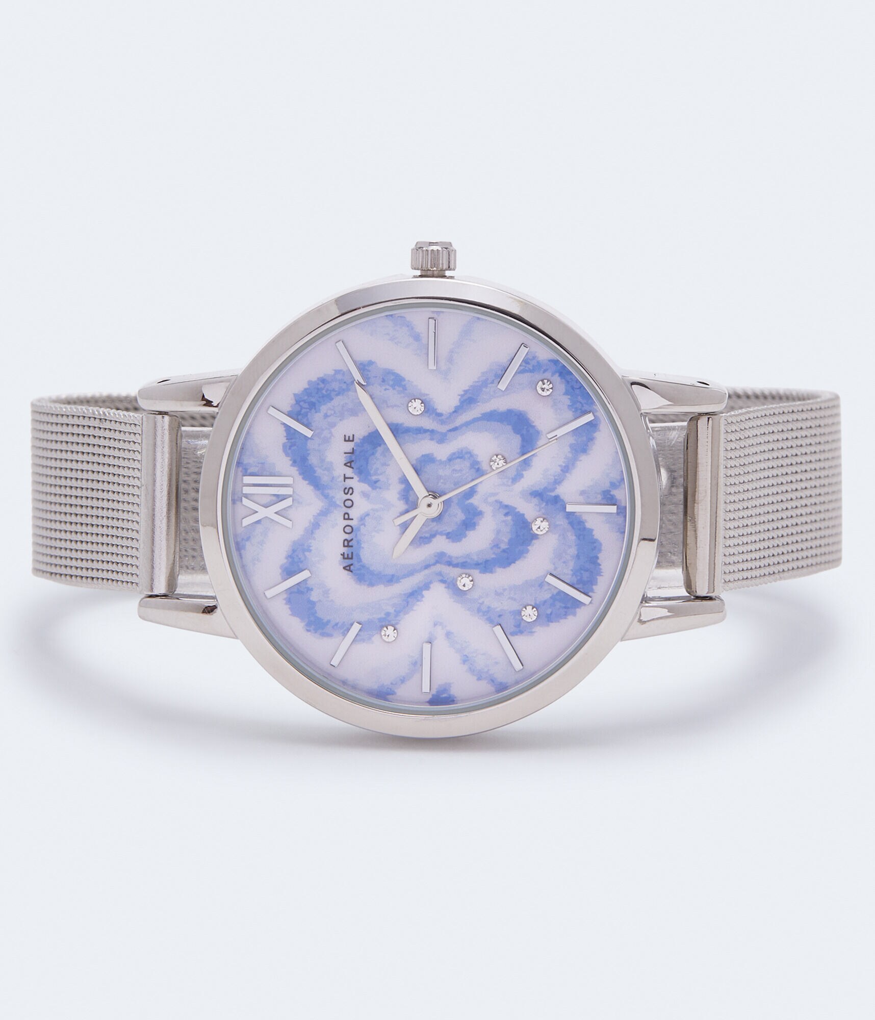 Retro Flower Mesh Analog Watch