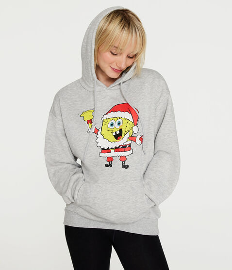 SpongeBob SquarePants Santa Oversized Pullover Hoodie SpongeBob SquarePants Santa Oversized Pullover Hoodie
