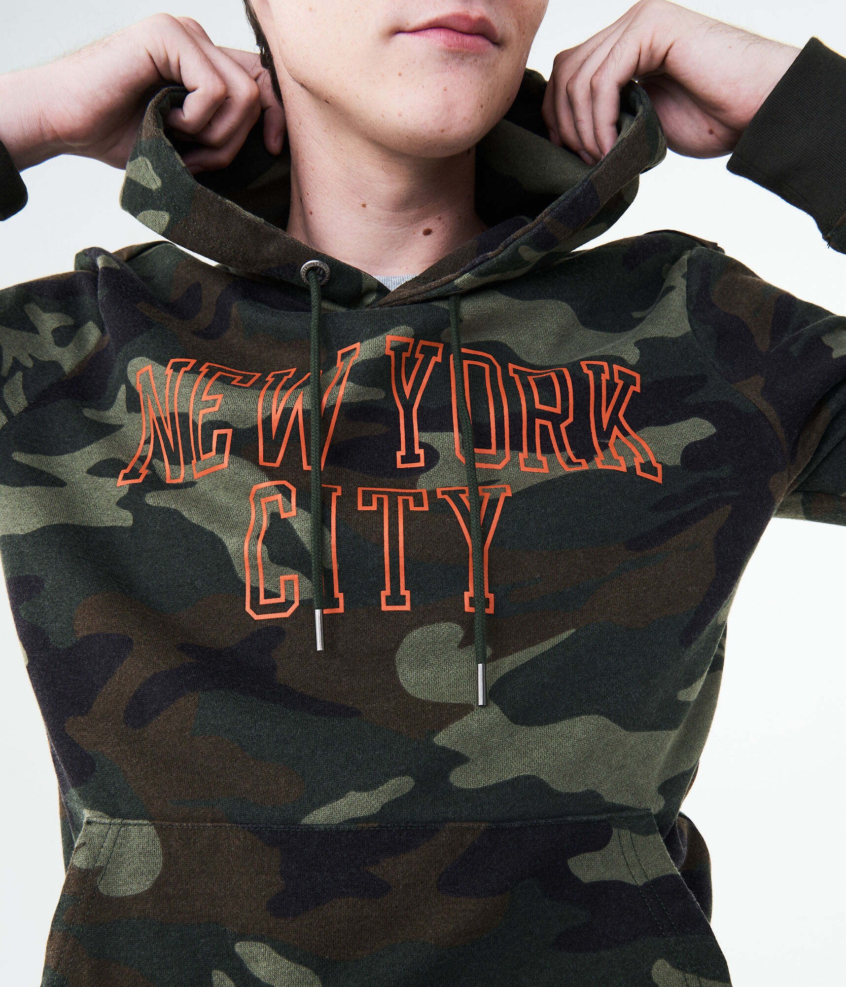 New York City Camo Pullover Hoodie