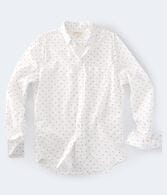 Long Sleeve Geometric Button-Down Shirt
