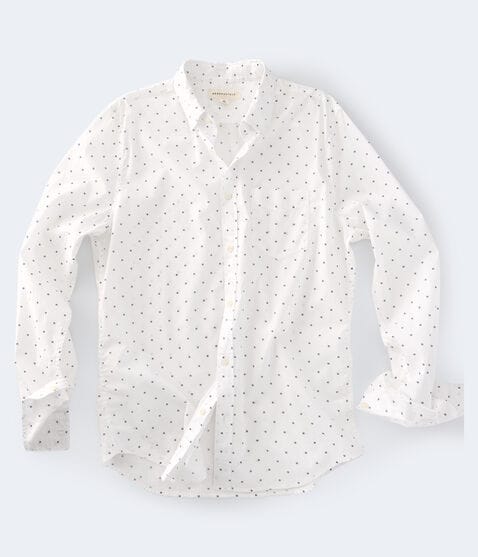 Long Sleeve Geometric Button-Down Shirt Long Sleeve Geometric Button-Down Shirt