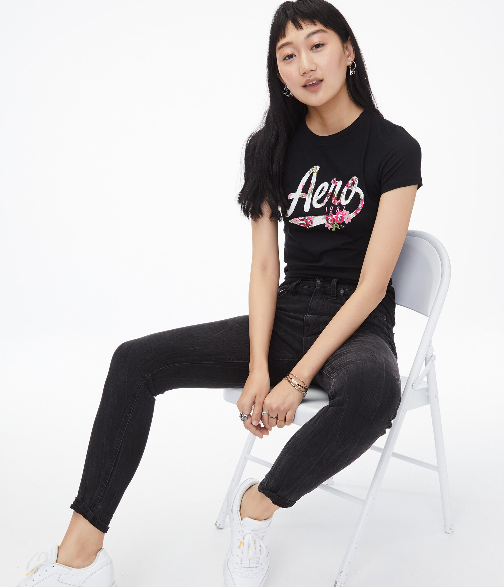 Floral Aero Logo Graphic Tee