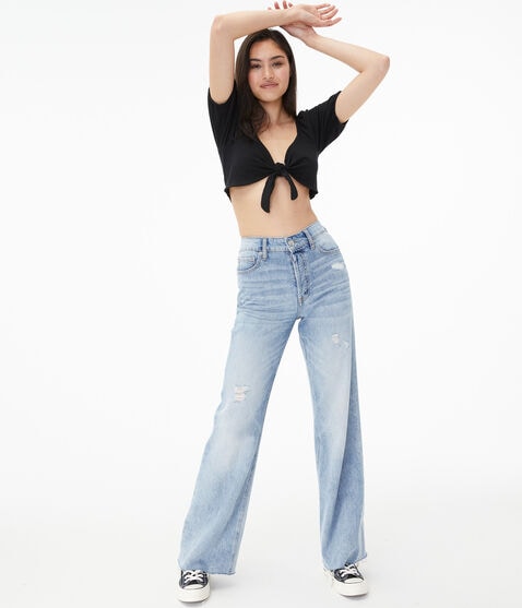 Tie-Front Crop Top Tie-Front Crop Top