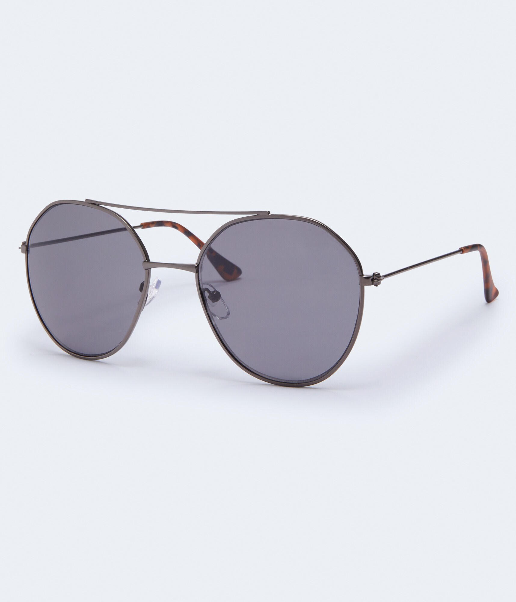 Rounded Geometric Top-Bar Sunglasses