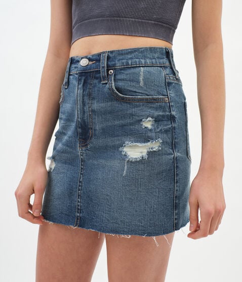 Real Denim High-Rise Mini Skirt Real Denim High-Rise Mini Skirt