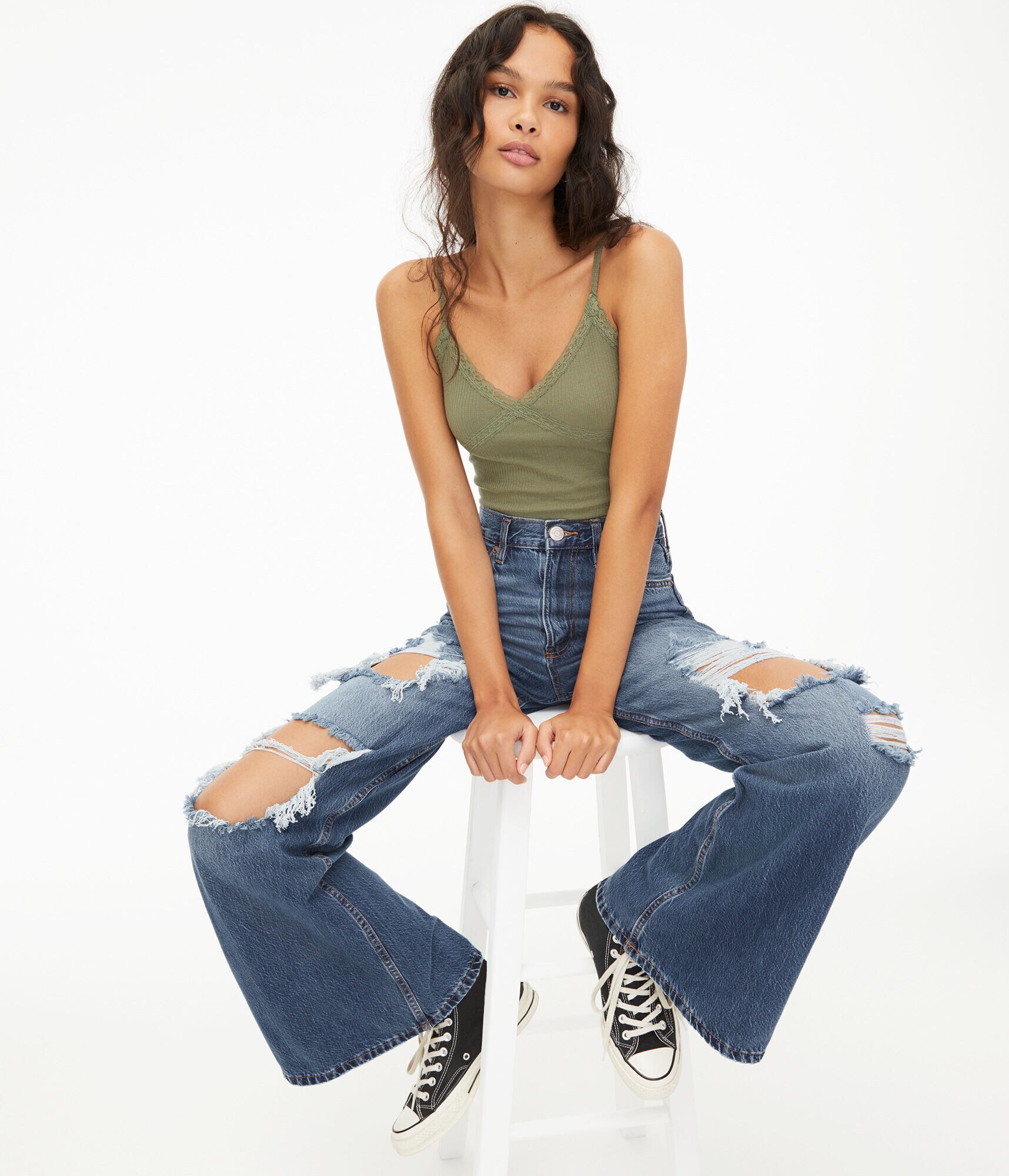 High-Waisted Super Wide Leg Jean