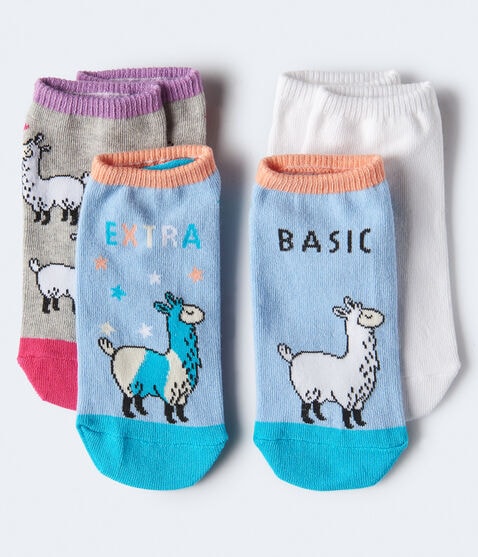 Basic & Extra Llama Ankle Sock 3-Pack Basic & Extra Llama Ankle Sock 3-Pack
