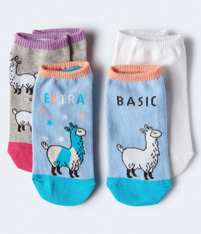 Basic & Extra Llama Ankle Sock 3-Pack