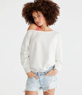Solid Off-The-Shoulder Sweatshirt