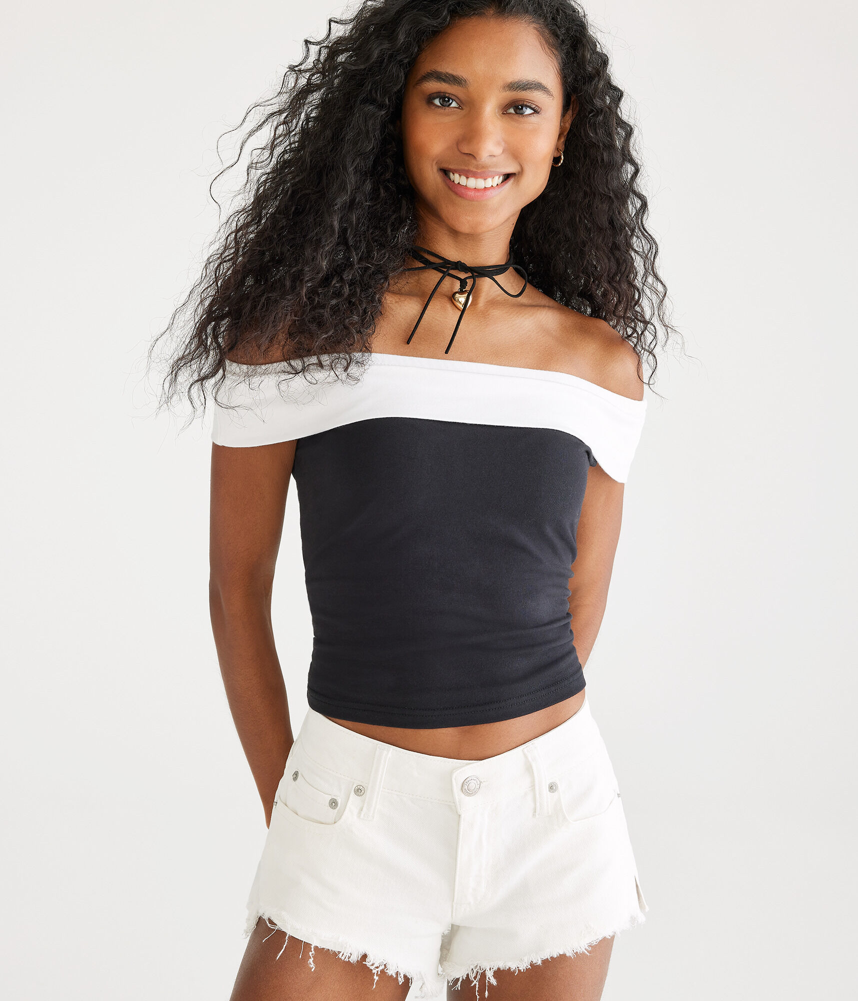 Vintage Low-Rise Denim Shorty Shorts