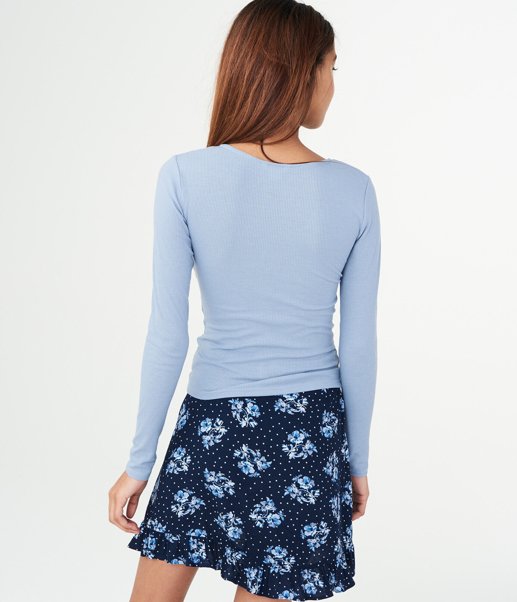 Long Sleeve O-Ring Bodycon Top