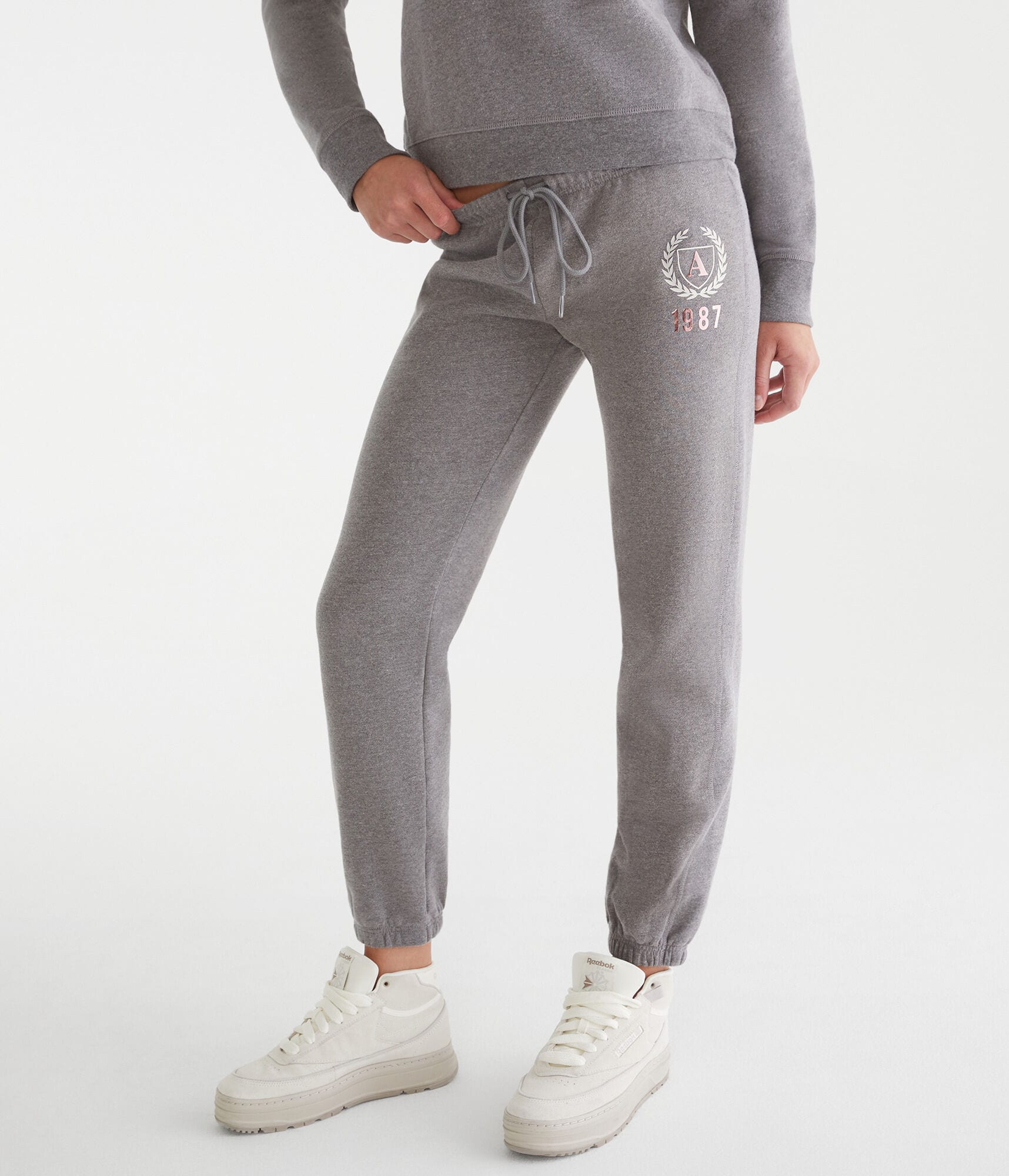 Letter Crest Logo Jogger Sweatpants