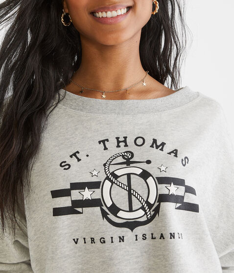 St. Thomas Cropped Crew Sweatshirt