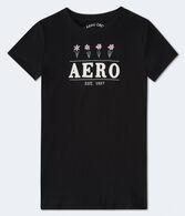 Aero Flower Row Appliqué Graphic Tee