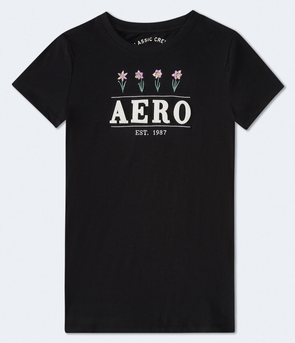 Aero Flower Row Appliqué Graphic Tee