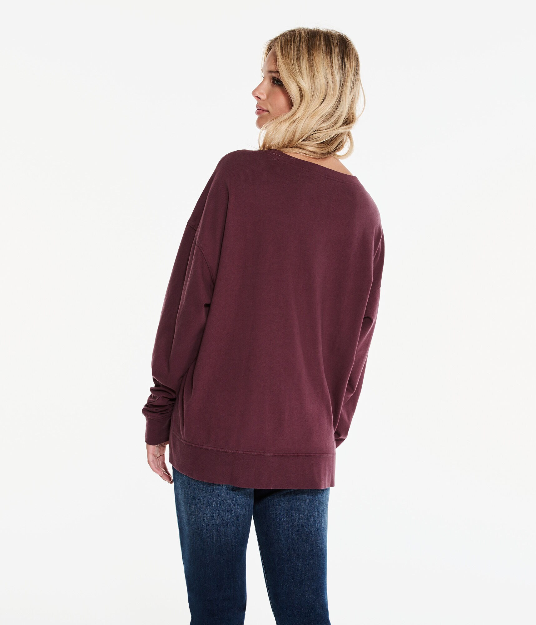 Washed Oversized Crew Sweatshirt