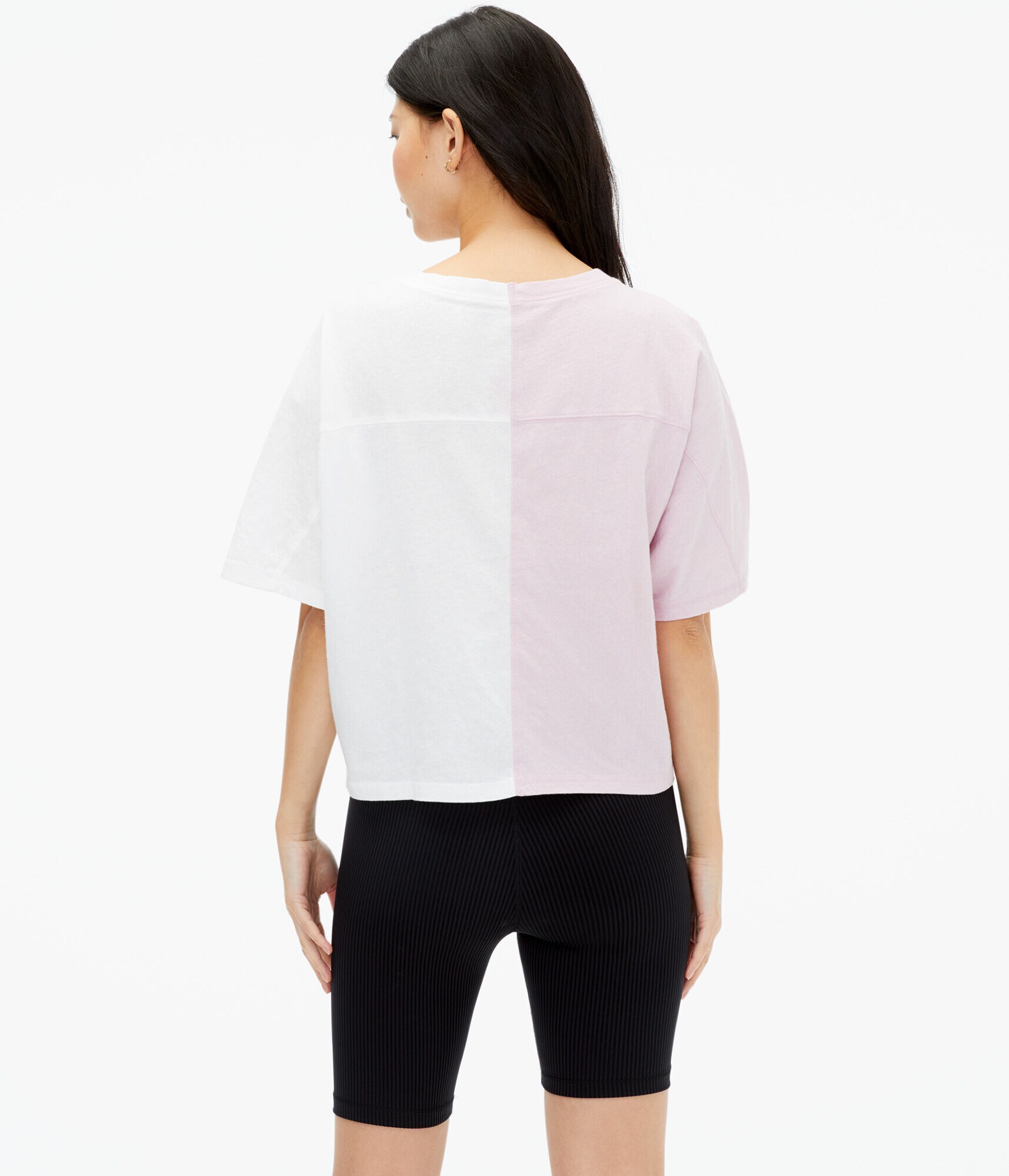 Boston New York Spliced Oversized Graphic Tee