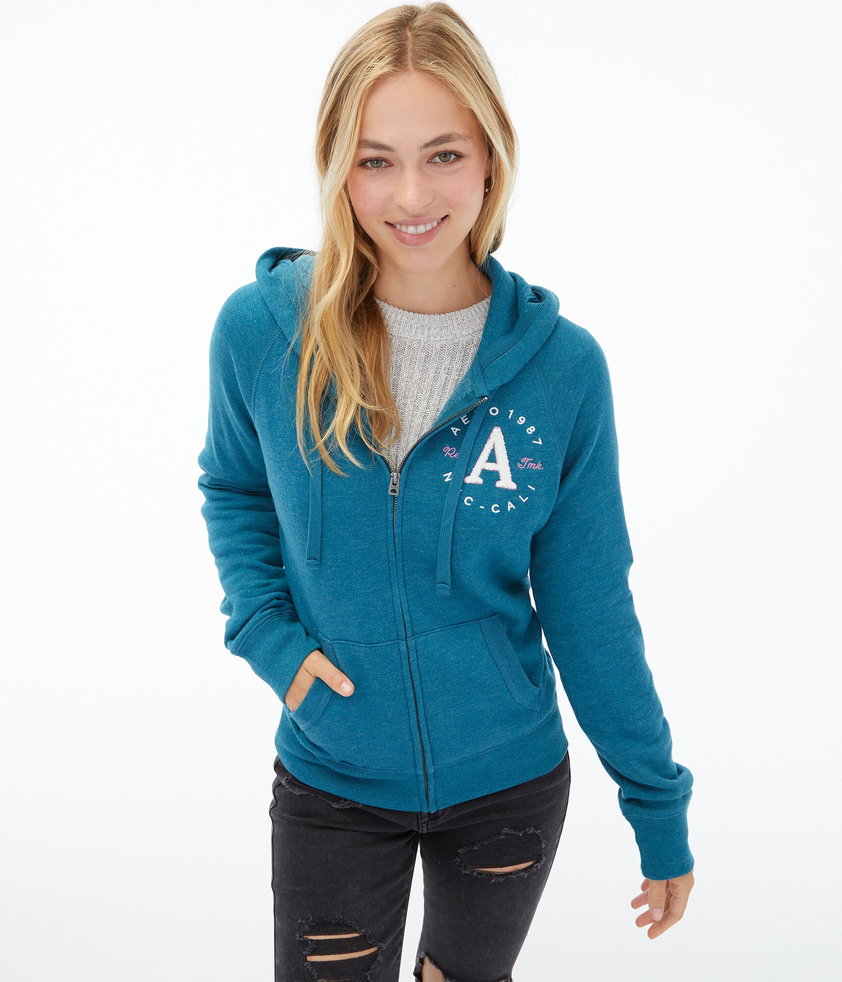 Aero 1987 NYC-Cali Full-Zip Hoodie