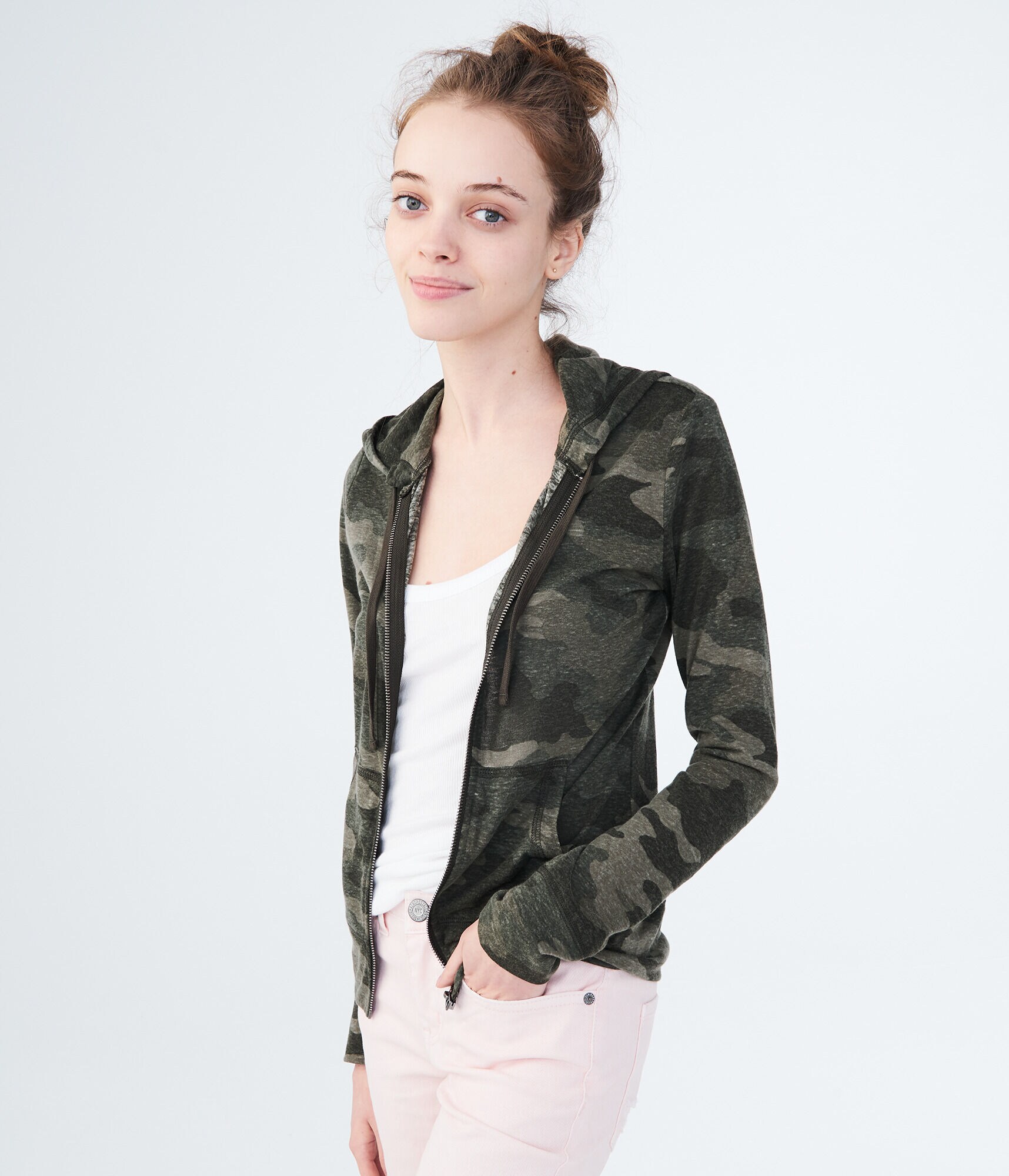 Lightweight Camo Full-Zip Hoodie