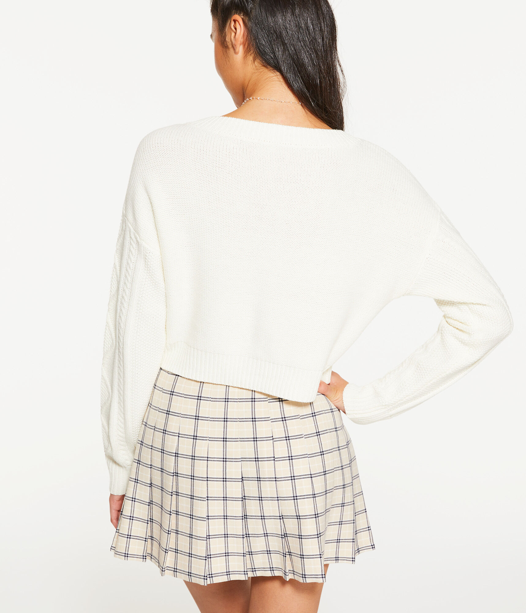 【KOOLOSET】Lambswool Crop V Knit Lambswool Crop V Knit - kooloset