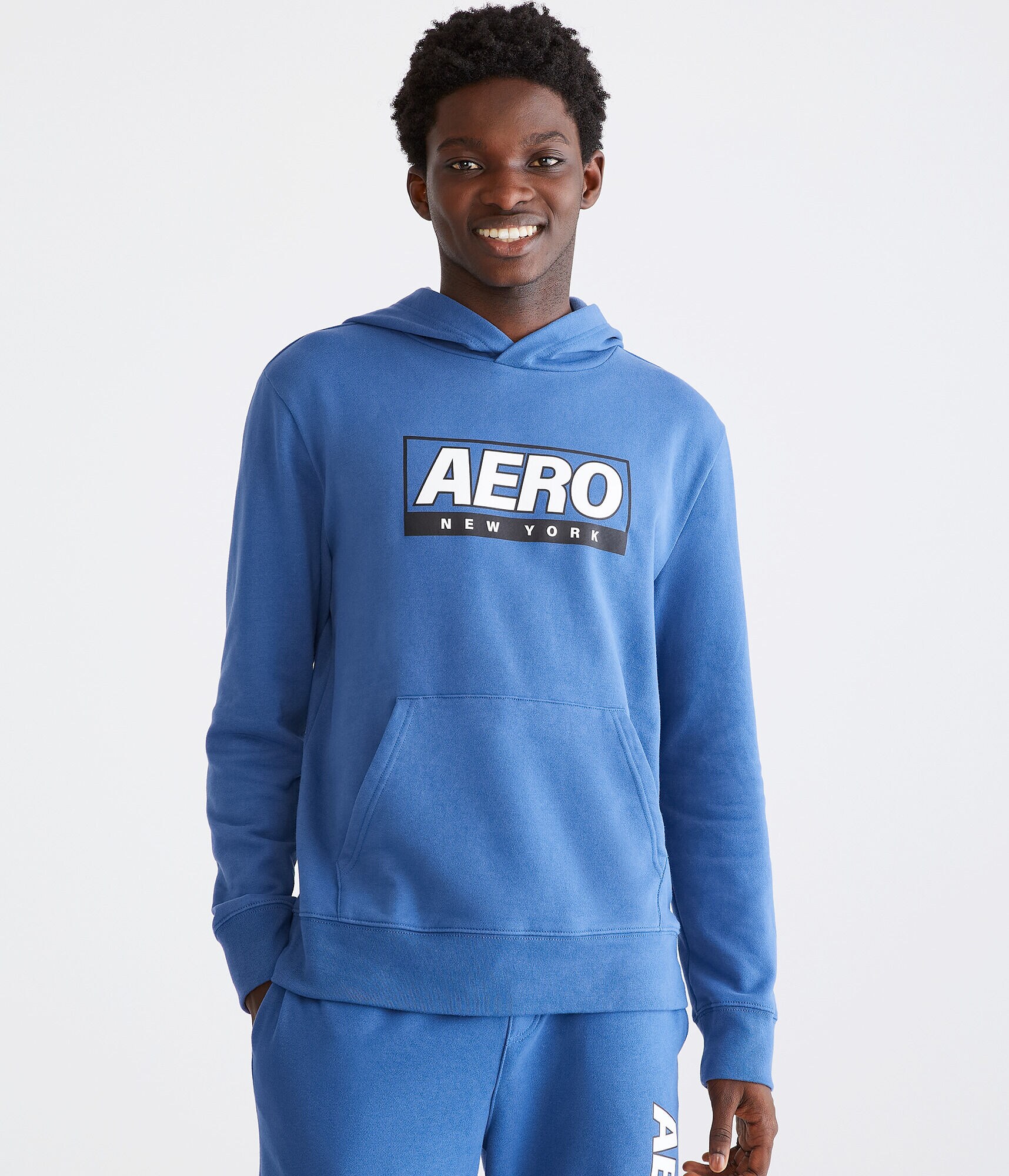 Aero New York Box Logo Pullover Hoodie