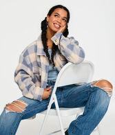 Plaid Oversized Sherpa Shacket
