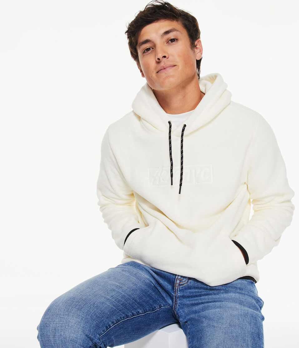 Aero NYC Box Logo Polyfleece Pullover Hoodie