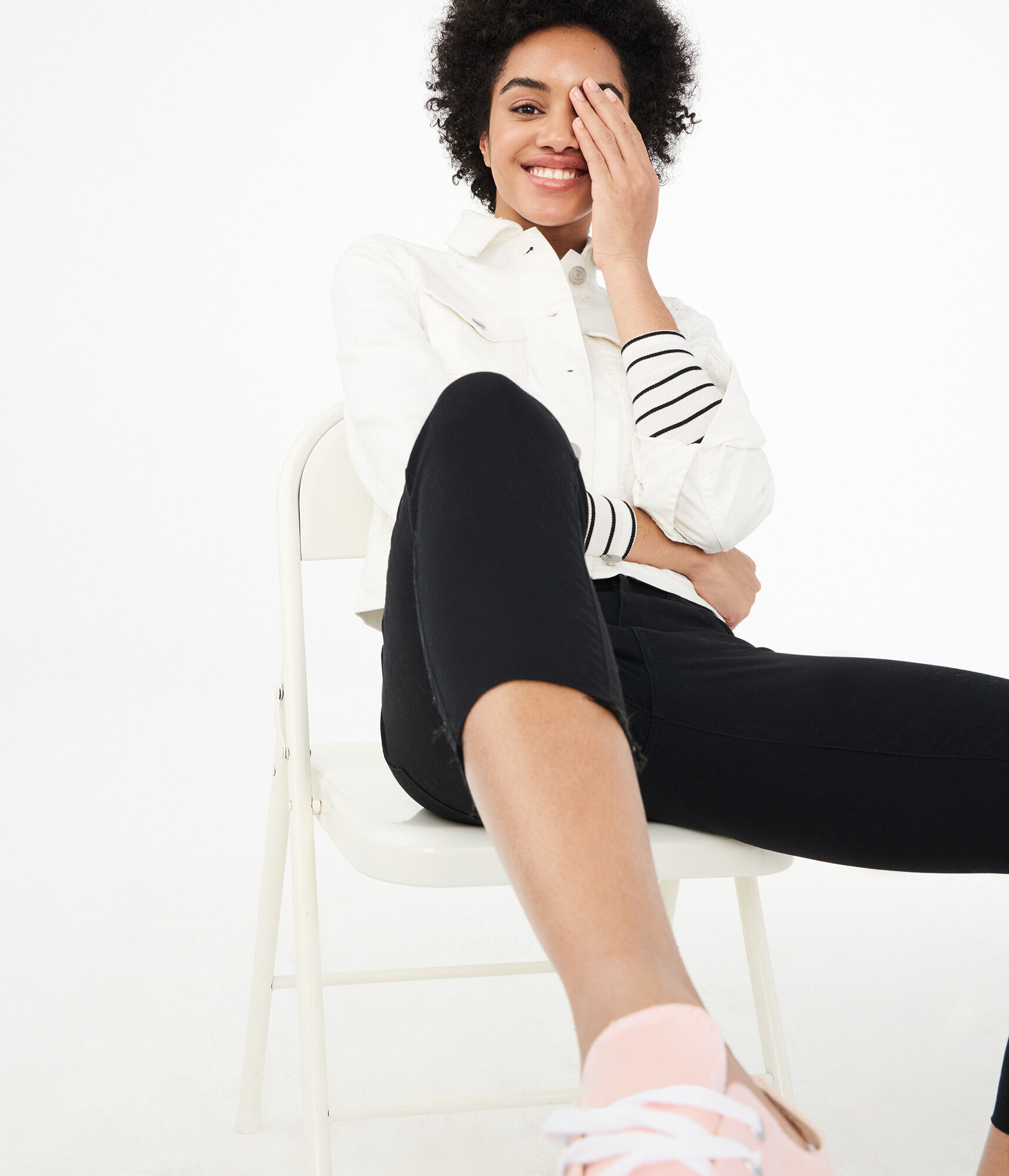 High-Rise Color Wash Crop Jegging