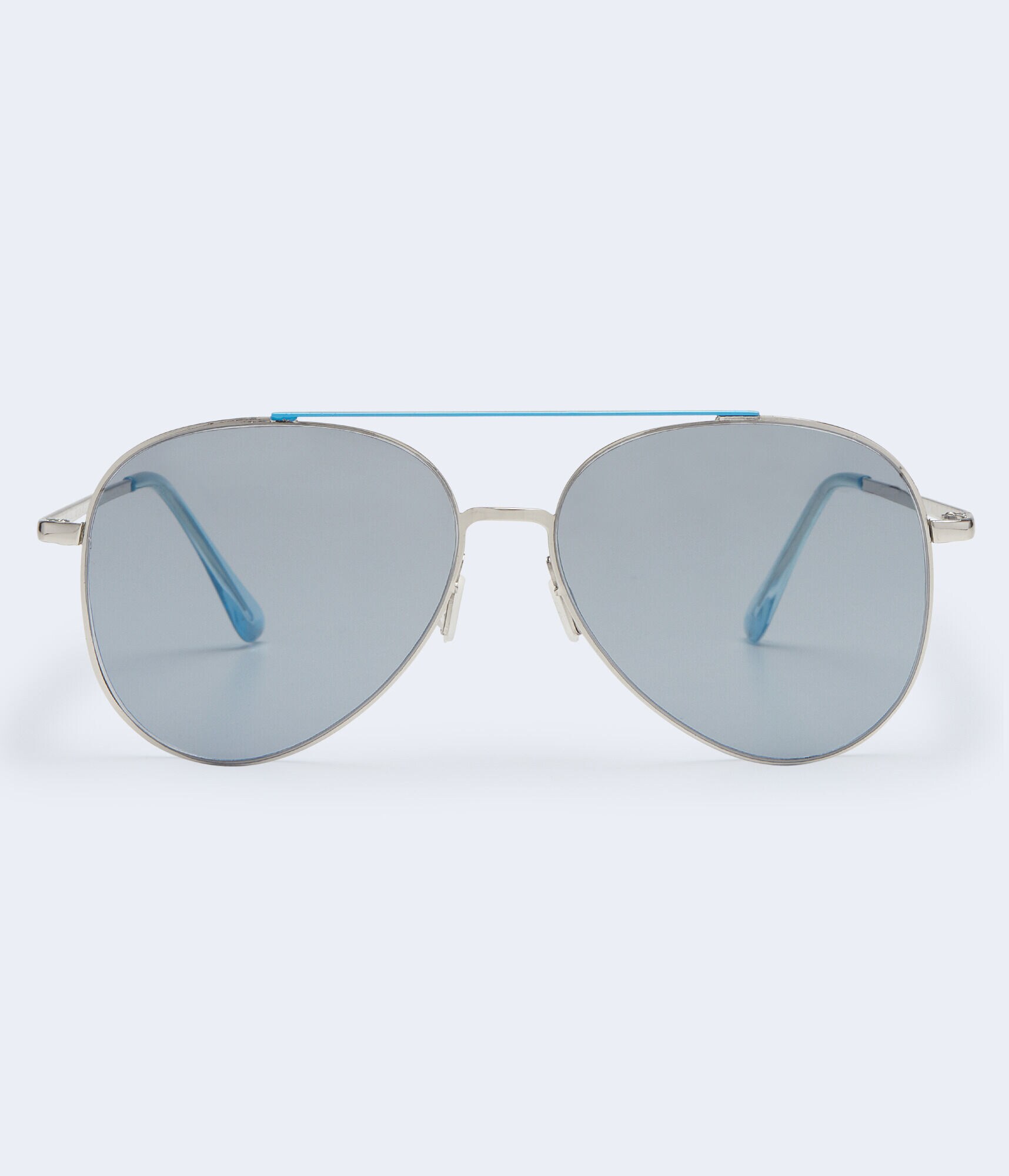 Colored Lens Flat Aviator Sunglasses