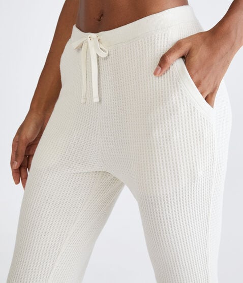 Flare High-Rise Waffle Sleep Pants