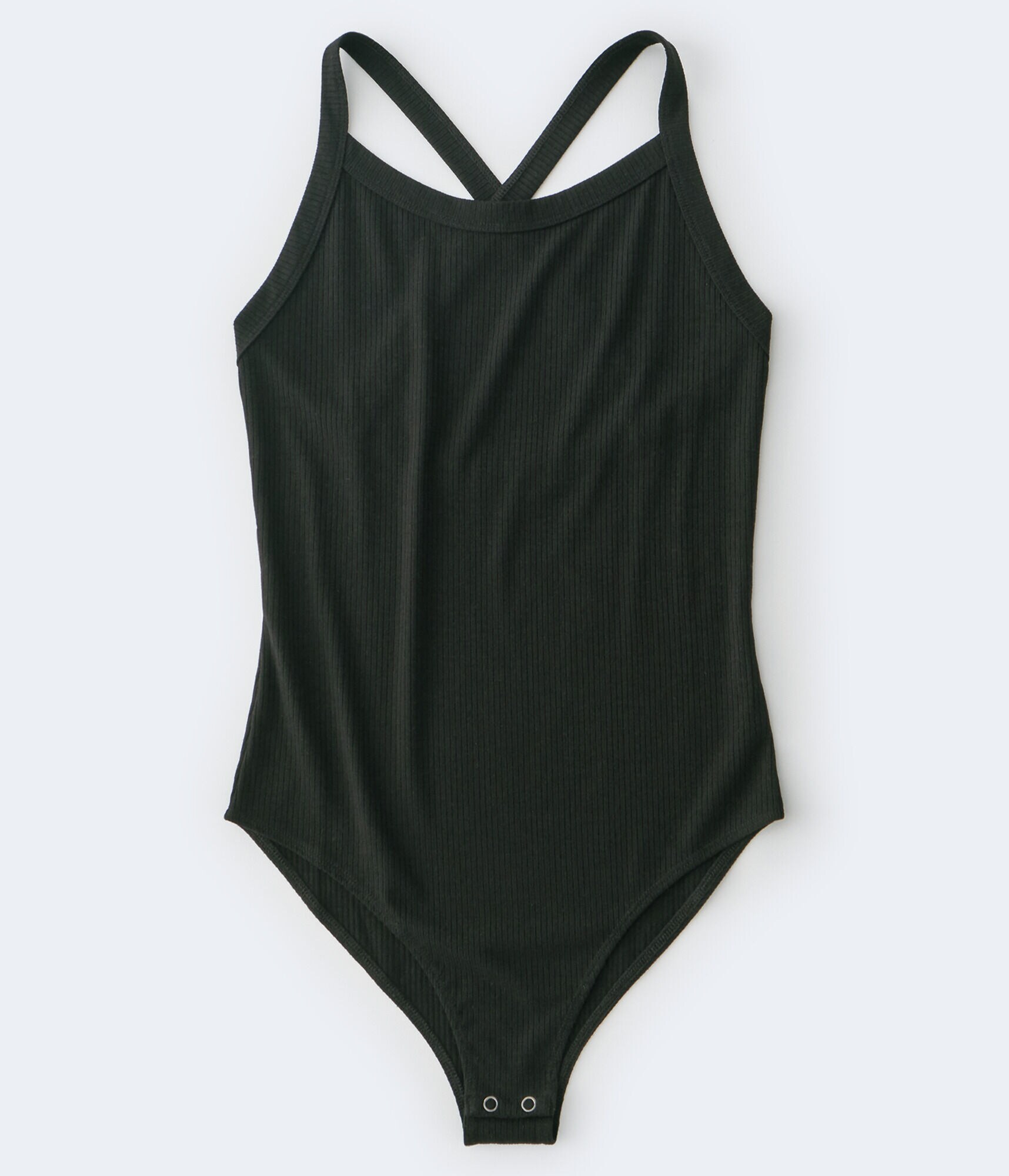 Strappy-Back Ribbed Bodysuit***